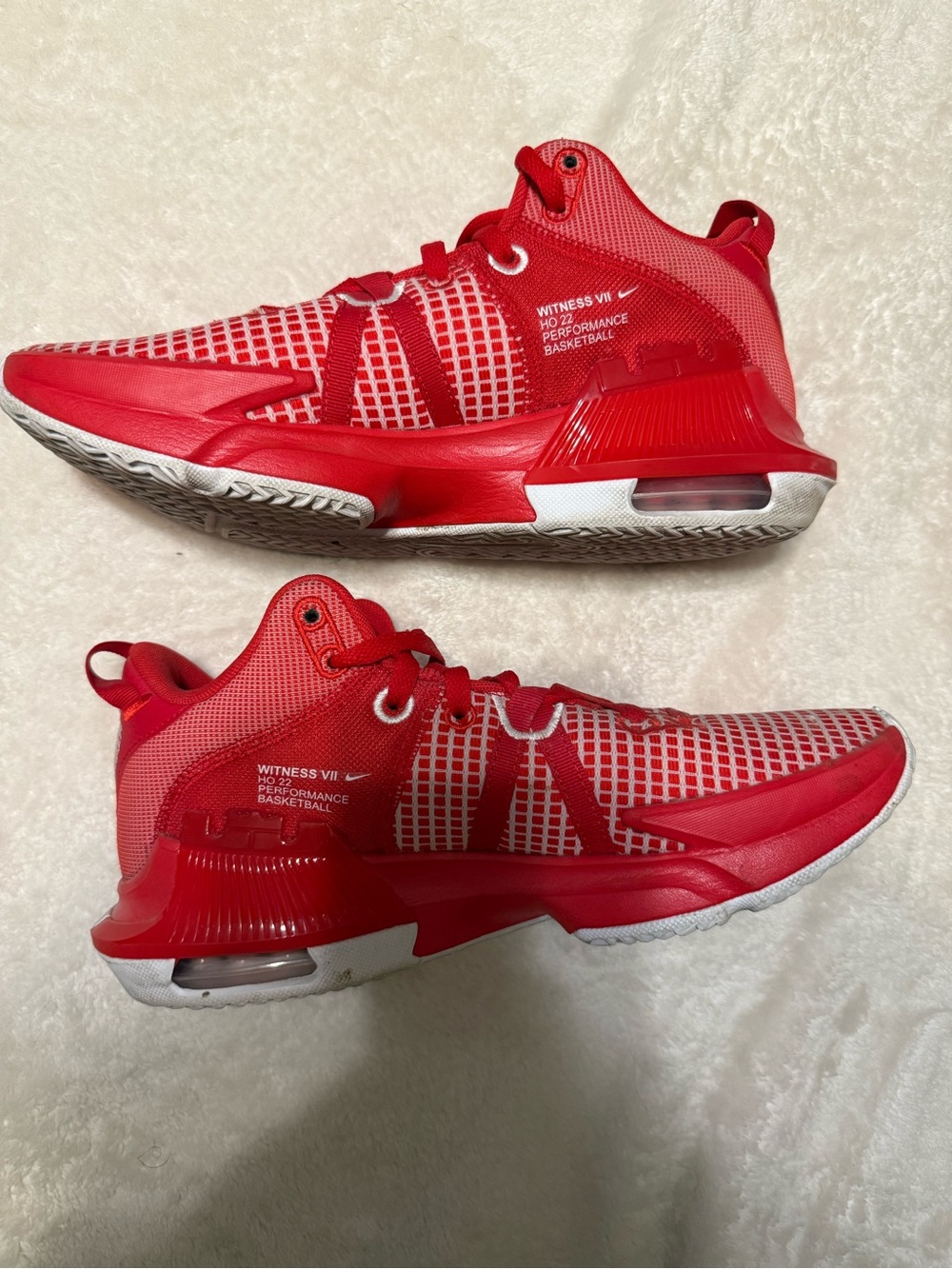 Nike LeBron Witness 7 TB basketball shoes red and white size 9 - Picture 5 of 7